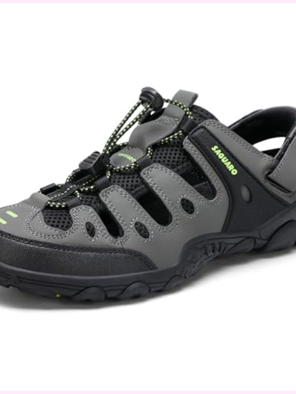 SAGUARO Men's Sport Sandals Adjustable Strap Closed Toe Outdoor Hiking Sandal